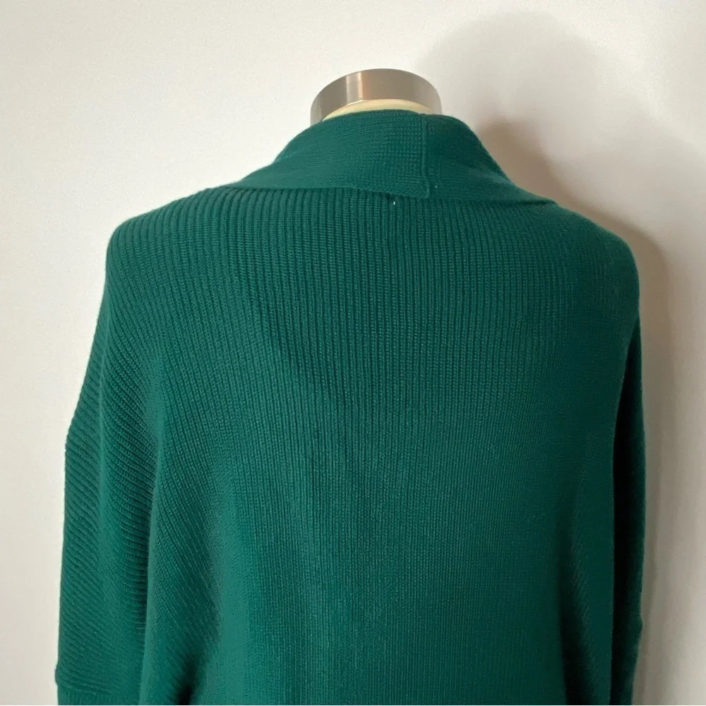 BP Teal Open Front Curved Hem Cardigan Sweater